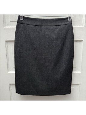Ann Taylor Factory Size 2 Gray Pencil Skirt Career Office Stretch